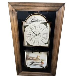 Vintage‎ Wood Wall Clock Duck Nautical Scene Farmhouse Decor